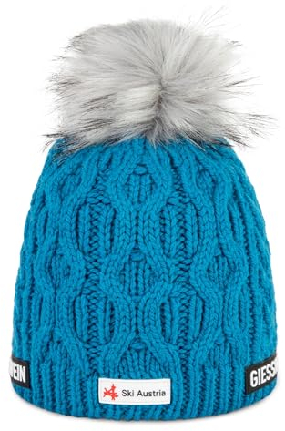 Giesswein Ski Austria Beanie Hirschenkogel Ski Austria Beanie Hirschenkogel - Merino Mütze, ÖSV Wintermütze, Mütze mit Bommel, Strickmütze