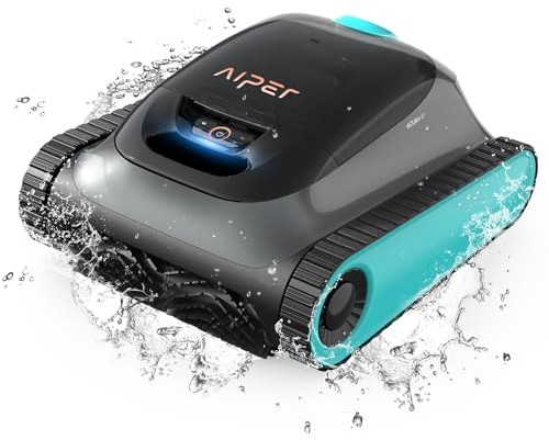 AIPER Scuba S1 Poolroboter Boden und Wand, Kabelloser Poolsauger mit Wandklettern, Intelligenten Navigation 2.0, 150 Minuten Batterielaufzeit, Poolreiniger für Eingelassene Pools bis zu 150㎡