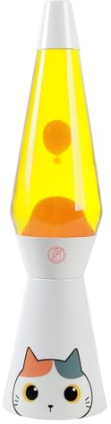 I-TOTAL® - Lampada Lava, Effetto Bolle, Lava Lamp Colorata (Orange Cat)