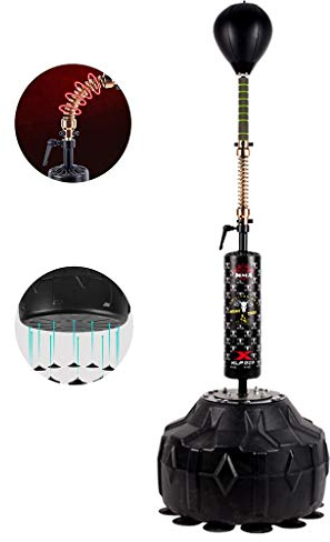 Box-Speedball, Hochgeschwindigkeits-Rückprallreaktionsziel-Trainingsgerät, Explosiv-Boxball für Zuhause, professioneller vertikaler Fitness-Tumbler (Farbe: Schwarz, Größe: 50 * 50 * 180 cm)