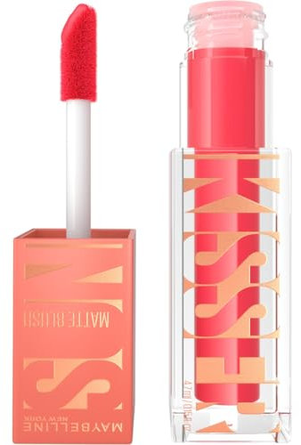 Maybelline New York - Blush Liquide 3-en1 - Fini Mat Glowy - Fard à Joues, Highlighter et Bronzer - Effet Bonne Mine - Teint Hâlé - Sunkisser Hazy Matte - Teinte : 30 Pink Mirage - 4,7 ml