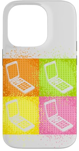 Hülle für iPhone 14 Pro Retro Pop-Art Ästhetik Klapp-Handy Vintage Flip Fold Phone