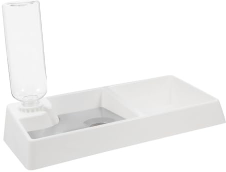 Mipcase Distributeur Deau Automatique pour Chat Et Chien - Double Bol - Matériaux Respectueux des Animaux