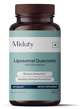 Miduty by Palak Notes Liposomal Quercetin - Bromelain - Stinging Nettle - Gluten Free - Non-GMO - 60 Capsules