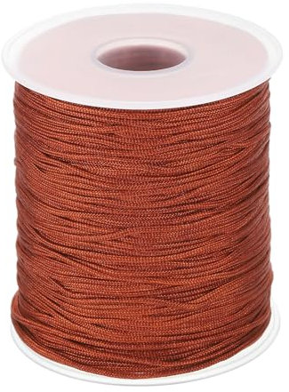 sourcing map Braided Lift Shade Cord, 1.5mm 164 Yards Roman Shades Cord Braided Nylon Cord String Necklace Bracelet String Cord for Roman Blind Shade Rollers DIY Craft, Light Brown