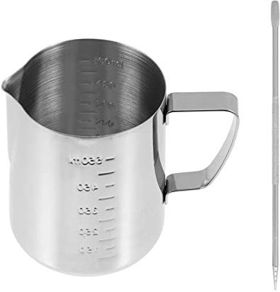 GRIRIW 1set Tazze Montalatte Acciaio Inossidabile Scala Per Latte Art Per Cucina e Caffetterie