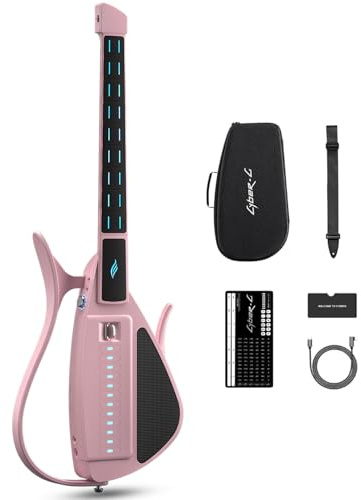 Enya CYBER-G Smart-Gitarre Innovative Saitenlose – Tragbare Travel Guitar & Silent E-Gitarre mit LED-Tasten, Drum & Bass, Hunderte Instrumentensounds, Eingebauter Lautsprecher für schnelles Lernen | Tragbare Reisegitarre, Drum & Bass, Hunderte Sounds, integrierter Lautsprecher – schnelles Lernen für Anfänger