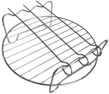 TUKRPQMRI Plateau Double Couche de 6/7/8 Pouces, Support de friteuse à Air, Support de Gril de Cuisine, Accessoires de friteuse à Air, Plateau de Cuisson Rond for Barbecue/609(7 inch)