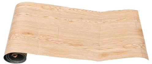 Lurrose Pavimento in vinile autoadesivo: piastrelle con motivo in legno da 0,6 m x 3 m x 1,5 mm - Rivestimento adesivo rimovibile per inquilini, per paraschizzi da cucina e pareti decorative