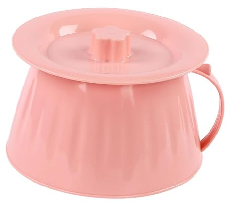 JAYIOLA Vaso Da Notte Toilette di Emergenza Secchio per Urina Bidet Portatile Realizzato in Materiale PP Robusto E Stabile Adatto Campeggi, Rosa