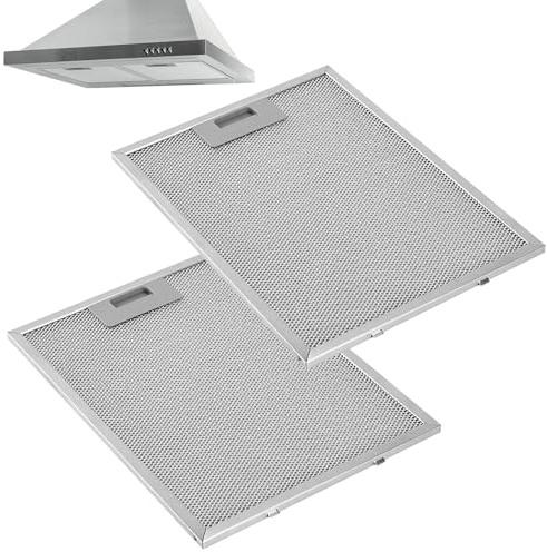 YANGUN 2 Stück Metallfettfilter für Dunstabzugshaube, 320x260mm metallfilter dunstabzugshaube mit 5 Schichten Cooker Hood Filters, Fettfilter mit Metallgitter für Küchenabzugshauben