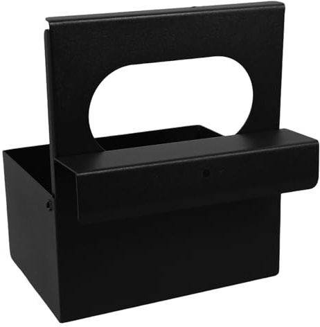 TOYZFRIENDY Porta Guanti Monouso da Muro Nero Dispenser Compatto per Guanti e Fazzoletti Organizer Salvaspazio per Supermercati e Bagni Finestra per Controllo Rifornimento Rapido