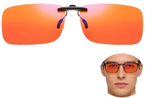 Zerabidpro 380-500nm Blaulichtfilter Gaming-Brille Clip-on, Hochklappbar, Anti-Reflexion, Kratzfest, HD-Visuals, für Gamer und Bildschirmarbeit
