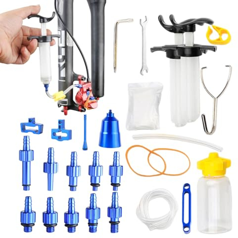 Bleed Kit Hydraulic Disc Brakes - Leak Proof Aluminum Bleeder Tool Set, Precision Fluid Maintenance System, Durable Lightweight Construction, Complete Hose Adapter | Brake Service Equipment