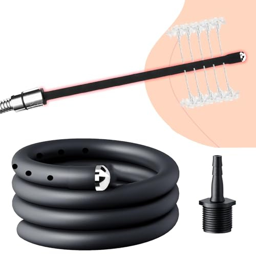 Sadodo 25cm Silikon Analdusche für Analverkehr Anal Dusche mit 10 Löcher | Lange Einlauf Duschkopf Anal-Spülung Vaginal Frau Intimduschen Klistier Enemator Irrigator Darmspülung für Frauen Männer