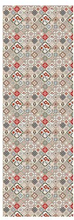 Doge Milano Küchenläufer, 100% Made in Italy, Schmutzabweisender Teppich mit Digitaldruck, Rutschfester und waschbarer Läufer, Geometrisches Muster - Debbi, cm 180x52