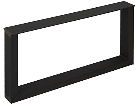 SOTECH 1 Paar Tischgestelle TAB Stahl Used Look Profil 80 x 40 mm Höhe: 400 mm Tiefe 800 mm Tischkufen Industriedesign Tischuntergestell Tischkufe Kufengestell