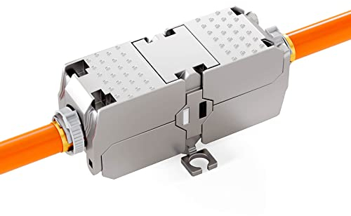 hb- digital - 1 câble réseau Cat 6a LSA - 10 Gbit/s - Coupleur LAN sans outil et rallonge pour câble de pose LAN - Câble d'installation Ethernet - Connecteur RJ45 compatible avec les câbles LSA