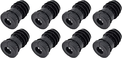 Design61 8x Gewindestopfen Justierstopfen für Rundrohr mit eingelegter Metallmutter Ø20mm 1,5 mm mit M6 Innengewinde