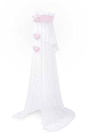 Amilian Babybett Himmel Baldachin Kinderzimmer Himmel für Babybett Betthimmel Babybett für Baby Zimmer Stubenwagen Babywiege Kinderbett Kinderzimmer Deko Baldachin Bettvorhang Chiffonhimmel