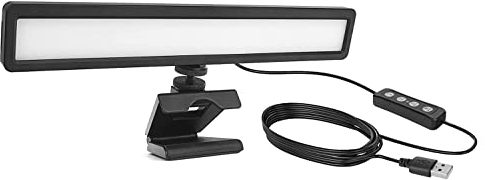 Luxceo USB LED Streaming Light, 9 W, 66 Lamp Beads, Video Light, with Desktop Tripod and Clip (2500-9000K, CRI 95+) Lighting for Photo Studios, Tiktok, Live Streaming, YouTube, Video Conference