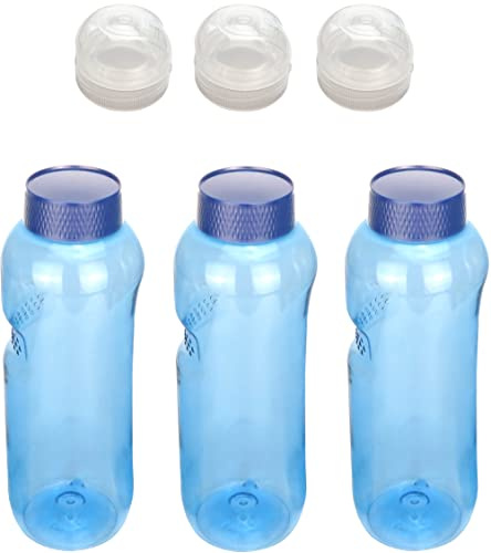 TWaLa Spar Set 3x 0,75L Tritan Trinkflaschen GRATIS 3x FlipTop Greiner BPA frei enthält neue blaue Deckel mit integrierter Dichtung