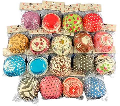 Wholesale Mixed Lot Patterned Paper Cupcake Cases - 3000 Cups