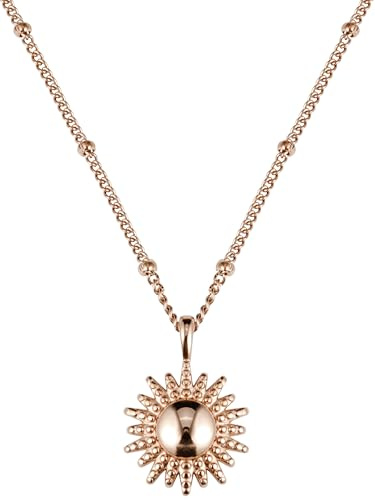 BONNYBIRD® Wasserfeste Edelstahl Kette Sonne Damen in Silber, Gold & Roségold, 100% Wasserfest & Hautverträglich BonnySun