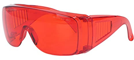 Marhynchus Gafas de Trabajo Láser, Gafas Protectoras para Láser, Rojas 180 a 532 Nm OD6+ 48% VLT Protección contra la Luz Fuerte Gafas de Trabajo Industriales para Técnico, Gafas de Seguridad