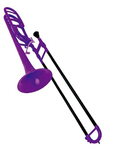 Professionelle Posaune Kunststoff-Tenorposaune, Blechblasinstrument, Professionelles B-Posaunespiel Mit Zubehör (Color : Purple)
