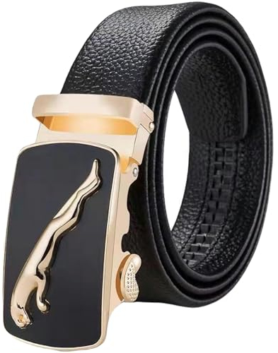 Gyios Automatik Gürtel Herren Vielseitiger Herrengürtel Mit Selbstgruck, Ideal Für Geschäftshosen-Gold 5,120