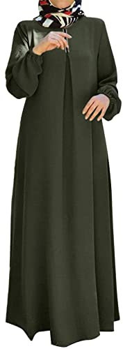 DRALOFAO Gebetskleidung Für Frauen, Islam Damen Kleidung Set, Abaya Kopftuch, Muslim Kleider, Khimar Abaya Kleid Maxikleid Damen Langarm Abaya Muslim Islamische Kleidung Damen