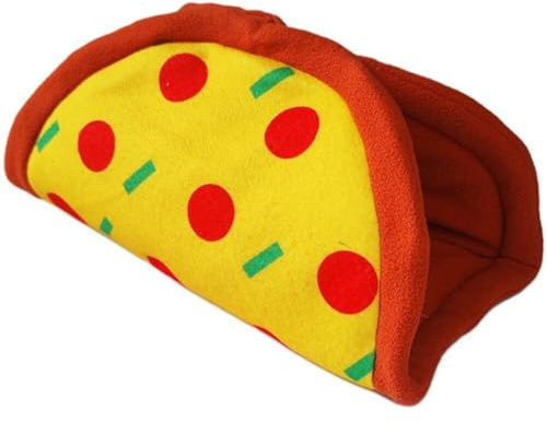 Muteitt Haustier-versteck-Tunnel, Pizza-Muster-Tunnel, Haustier-spielhütte, Käfig-zubehör, Haustier-Spielzeug, Tunnel Für Meerschweinchen, Hasen, Hamster