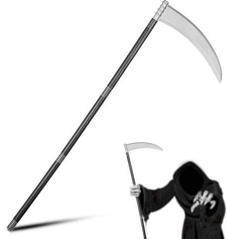 Shyllin Sense Halloween 90cm, Sensenmann Sense Zerlegbar, Sichel Halloween Cosplay, Grim Reaper Scythe, Todessense für Cosplay, Karneval, Mottoparty, Kostümparty