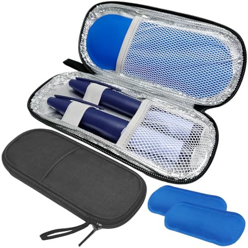 Bolsa Enfriadora para Insulina,Bolsa Viaje Insulina,Bolsa Pluma Insulina,Mini Enfriador Medicamentos para Viaje,Estuche Aislado para Insulina,Bolsa para Viajes Diabéticos,Bolsa Refrigeración Portátil