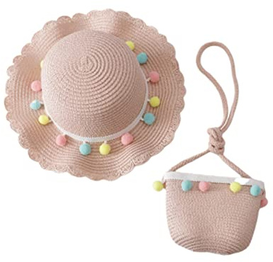 SOIMISS rol para Sombrero De Paja Infantil y Bolso Cruzado para Cosplay para Actividades De Playa o Verano