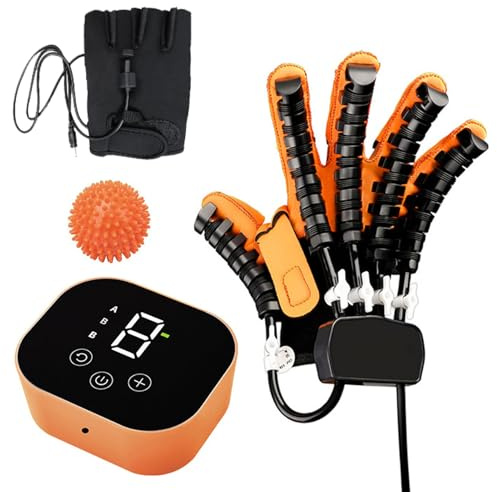 Guantes robóticos para rehabilitación de manos, ayudas para ejercitar las manos, órtesis para dedos, para pacientes con parálisis cerebral, artritis, accidente cerebrova(Size:l,Color:Mano derecha)