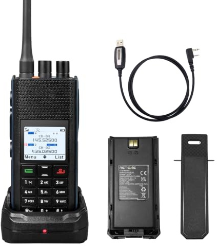 Retevis Ailunce H1 DMR Ham Radio, APRS/GPS Radio Communication, Real-time Location Tracking, Talk Alias, Type-C Rechargable, Dual Band Walkie Talkie for Ham Event (1 Pcs)