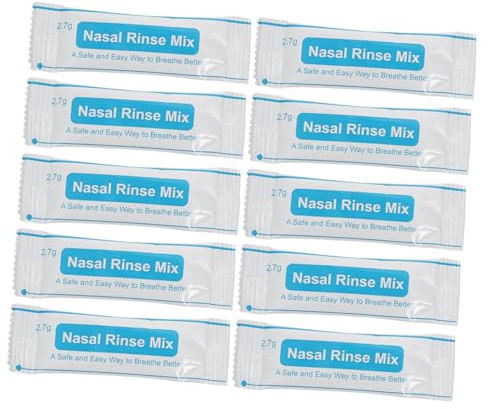 Healeved Nasenreinigungssalz 80 Stück Weiß Sofort Nasenspülsalz zum Schutz und Tägliche Reinigung der Nasenhöhle Individuell Verpackt Einfach Anzuwenden für Erwachsene und Kinder