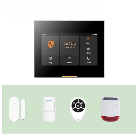 Sistema di sicurezza domestica, Tuya Smart Wireless GSM di allarme di sicurezza domestica con sirena solare esterna compatibile(Ost-03-H501-2G-set-Q)