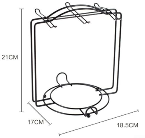 FACAIIO Eficiente estante colgante para tazas de café y platos, diseño de acero inoxidable para cocina y oficina