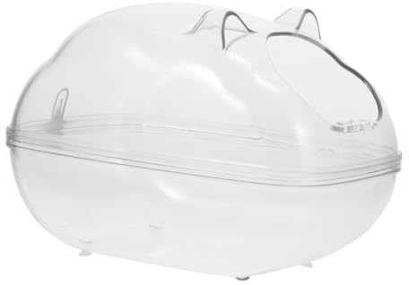 BESTonZON Hamster Sandbad Badewanne Transparent Kleintier Badbecken für Hamster Chinchilla Klein Tiere Sandbad Zubehör Einfach zu Reinigen und Zusammenbauen Geeignet für Kleine Käfige