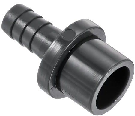 TA-VIGOR PVC Pipe Fitting, 10mm Barb x 20mm Spigot Straight Tube Adapter, Hose Barb Connector Quick for Water Hose, Irrigation, Garden, Plumbing Pipes (1PCS, Black)