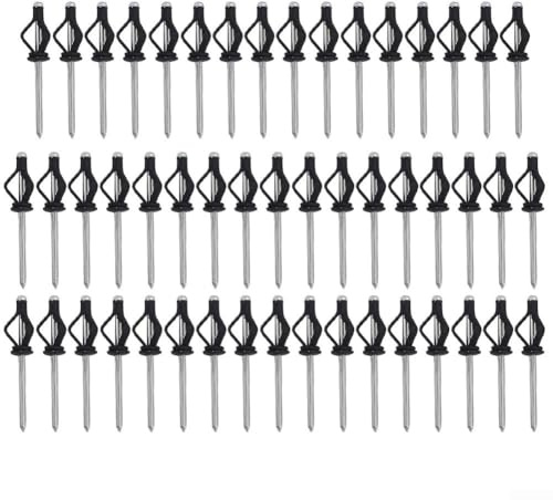 Yuanpgky Lot de 50 rivets de bateau de 5,8 cm de long en aluminium robuste Tri-Grip pour canoë et applications marines