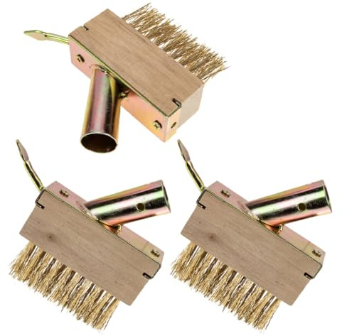 Abaodam Set da 3 Spazzole in Filo D’Acciaio per Diserbo Rimozione Muschio e Pulizia Fessure Spazzole Metalliche per Giardino e Patio Senza Manico Adatte per Vialetti e Pavimentazioni