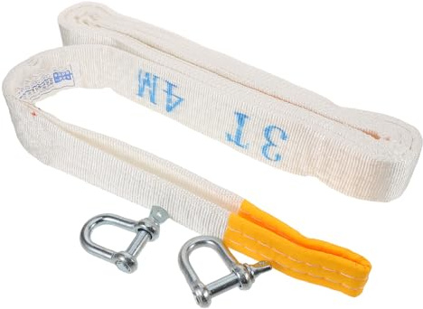 Hohopeti Cavo di Traino per Auto con Ganci in Metallo Resistente Cinghia di Trazione Portatile per Emergenza Adatta Suv Camion e Veicoli Offroad
