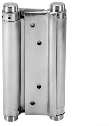 Automatic closing double spring door hinge made of stainless steel offering two way swing door function and strength adjustment for heavy use doors (6inch)