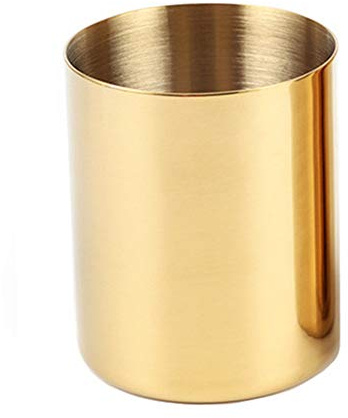 MultiBey Goldener Stifthalter, luxuriöser Stifthalter aus Metall, kleine Vase, Schreibtischzubehör für Büro und Zuhause