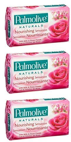 Palmolive Palmolive Naturals nutriente Sensation con barre di latte e petali di rosa sapone, 125 g – Confezione di 3 saponi