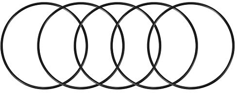 sourcing map Nitrile Caoutchouc Joints Toriques 120mm OD 112mm ID 4mm Largeur Métrique Joint Étanchéité Paquet de 5
